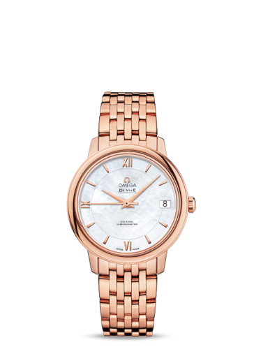 Omega De Ville Prestige Co-Axial 32.7 Red Gold / MOP / Bracelet